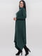 Платье трикотажное зеленое с асимметричным низом | 6549019 | фото 3