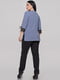 Блуза серо-голубого цвета с люрексом и гипюровыми вставками | 6549039 | фото 4