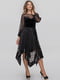 Платье А-силуэта черное в горошек | 6549047 | фото 2