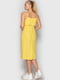 Платье А-силуэта желтое | 6549095 | фото 3