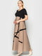 Платье А-силуэта черно-бежевое | 6549102 | фото 2
