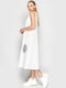 Платье А-силуэта белое в серый горошек | 6549103 | фото 2