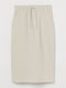 Прямая юбка светло-бежевого цвета с начесом | 6527870