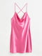 Розовое мини-платье из мягкого атласа с блеском | 6527934 | фото 5