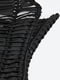 Атласное черное платье с фактурной отделкой | 6527994 | фото 9