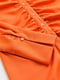 Помаранчева міні-сукня з драпіруванням на пілочках | 6528002 | фото 2
