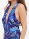 Платье синее с принтом | 6566256 | фото 3