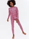 Леггинсы пижамные фиолетовые в принт | 6566259 | фото 2