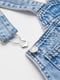 Комбинезон джинсовый голубой | 6566308 | фото 4