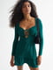 Платье А-силуэта зеленое | 6566559 | фото 3