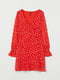 Платье красное в белый принт | 6566766 | фото 4