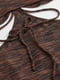 Платье коричневое с принтом | 6567146 | фото 5