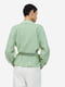 Сорочка-блуза "на запах" зеленого кольору в смужку | 6567438 | фото 5