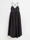 Платье А-силуэта черное | 6567815 | фото 3
