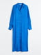Платье-рубашка синее | 6568040 | фото 5