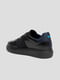 Кроссовки черные с синим вставками | 6568644 | фото 2