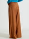 Расклешенные брюки коричневого цвета | 6568648 | фото 2