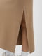 Вязаная юбка-карандаш цвета кэмел | 6568716 | фото 4