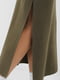 Вязаная юбка-карандаш цвета хаки | 6568717 | фото 4