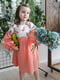 Платье бирюзово-коралловое с принтом | 6547511 | фото 2