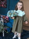 Платье цвета хаки с принтом | 6547512 | фото 3