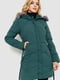 Удлиненная стеганная куртка зеленого цвета | 6569043 | фото 2