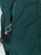 Удлиненная стеганная куртка зеленого цвета | 6569043 | фото 7