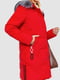 Подовжена стьобана куртка червоного кольору | 6569044 | фото 3