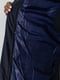 Удлиненная стеганная куртка темно-синего цвета | 6569045 | фото 8