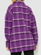 Теплая фиолетовая рубашка в клетку | 6569070 | фото 4
