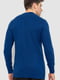 Полушерстяной синий джемпер с фактурным узором | 6569083 | фото 4