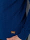 Полушерстяной синий джемпер с фактурным узором | 6569083 | фото 5