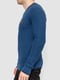 Шерстяной джемпер цвета джинс с узором | 6569091 | фото 3