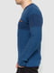 Вовняний синій джемпер із фактурним візерунком | 6569133 | фото 3