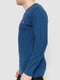 Шерстяной джемпер цвета джинс с фактурным узором | 6569136 | фото 3