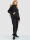 Чорний костюм на флісі: худі та джогери | 6569156 | фото 3