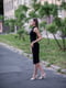 Облягаюча чорна сукня з вирізом на ліфі | 6568784 | фото 3