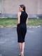 Облягаюча чорна сукня з вирізом на ліфі | 6568784 | фото 6
