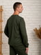 Трикотажна піжама кольору хакі: лонгслів та штани | 6568861 | фото 3