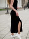 Облягаюча сукня-міді чорного кольору | 6568884 | фото 2