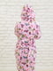 Велюровий халат рожевого кольору з малюнком | 6568952 | фото 5