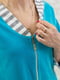 Велюровий халат блакитного кольору | 6568958 | фото 3