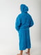 Махровий блакитний халат з каптуром | 6568973 | фото 4