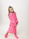 Махровий рожевий халат в горошок для дівчинки | 6568981