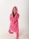 Махровий рожевий халат в горошок для дівчинки | 6568981 | фото 2