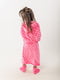 Махровий рожевий халат в горошок для дівчинки | 6568981 | фото 4
