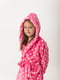 Махровий рожевий халат в горошок для дівчинки | 6568981 | фото 5