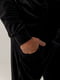Чорний велюровий костюм: толстовка та штани | 6568983 | фото 5