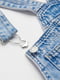 Голубой джинсовый комбинезон-шорты | 6569298 | фото 2