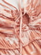 Сукня А-силуету коралового кольору в принт | 6569536 | фото 2